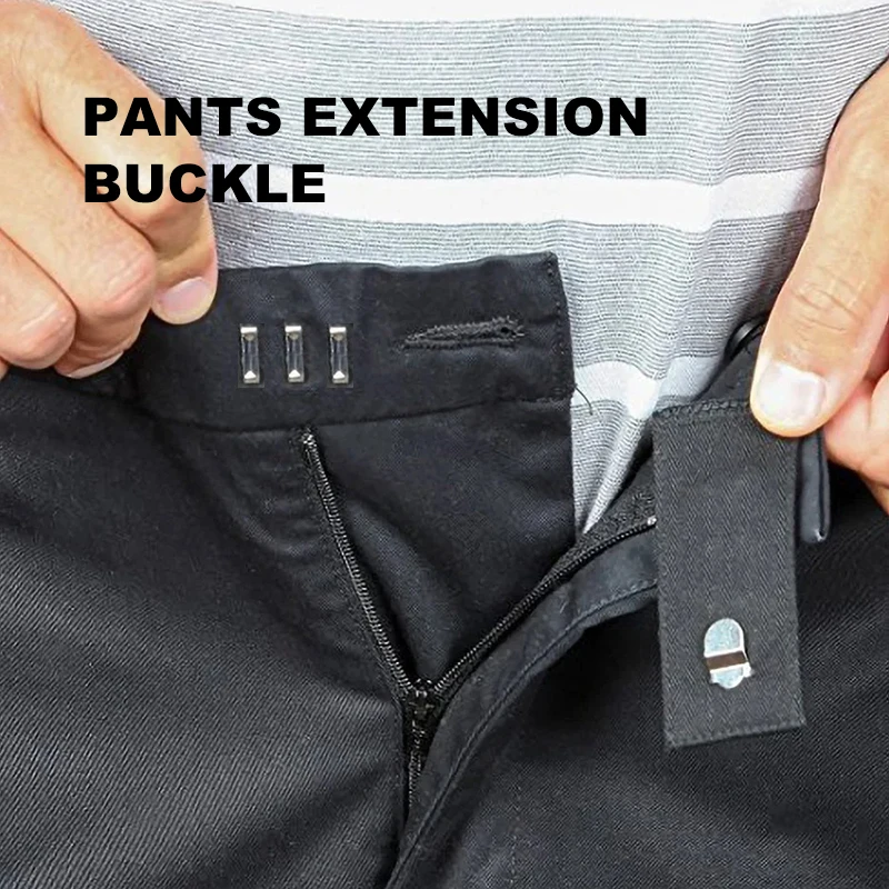 Pant Extender 2PCS Waist Extension Buckle Pant Extender Belt Waist Band Button with Hooks for Clothes Unisex Garment Accessorie DIY Adjustment