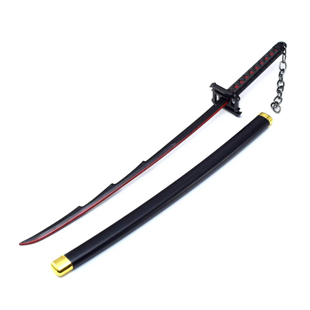 26cm BLEACH  Kurosaki Ichigo Ban Kai Zangetsu Metal Model Weapon Swords Peripheral Keychain Action Figures Gift Toys Game Boys 6