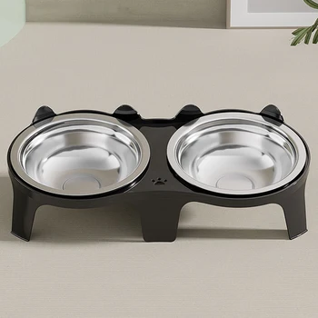 1PC Stainless Steel Cat Food & Water Bowl with Anti-Tip Design Large Capacity Easy-Eat Design for Pet Dog Cat  Feeding Food Bowl 7