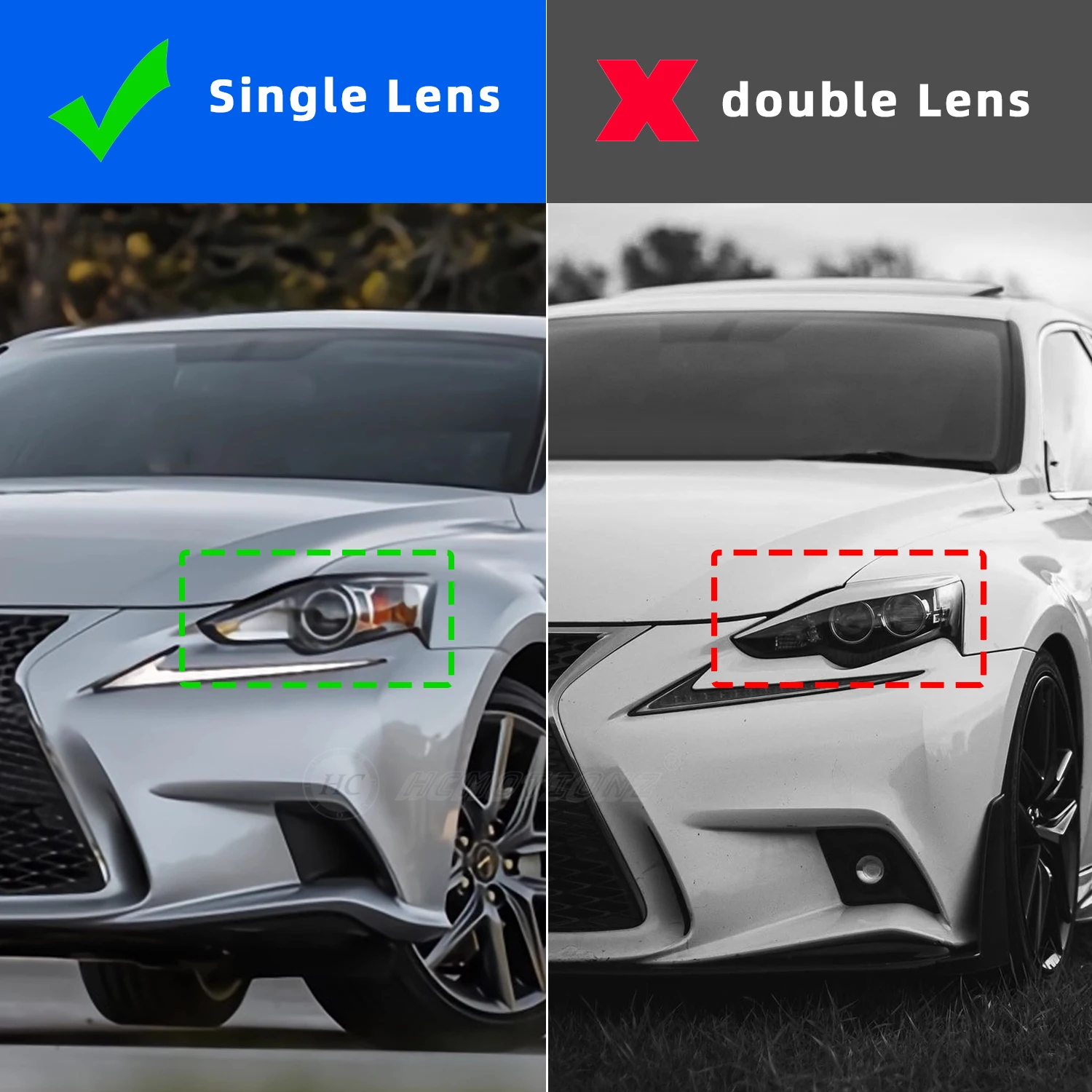 #854 レクサス IS ヘッドライト Hcmotionz-Lexusのフルヘッドランプ,フロントランプアセンブリ,2013