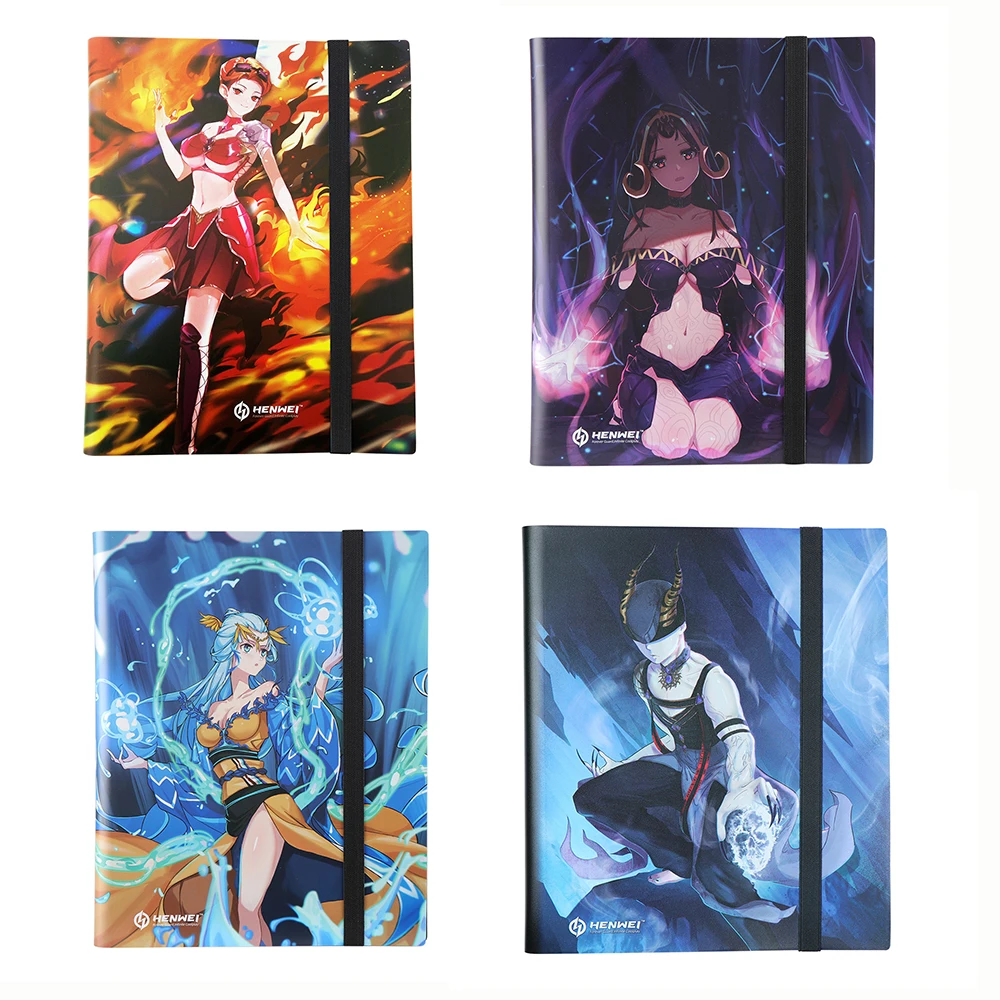 

9 Pocket Chandra Cartoon Trading Card Binder 20 Double-Sided Pages Protector Storage Pockets With TCG Games MTG/PKM, YGO Cards