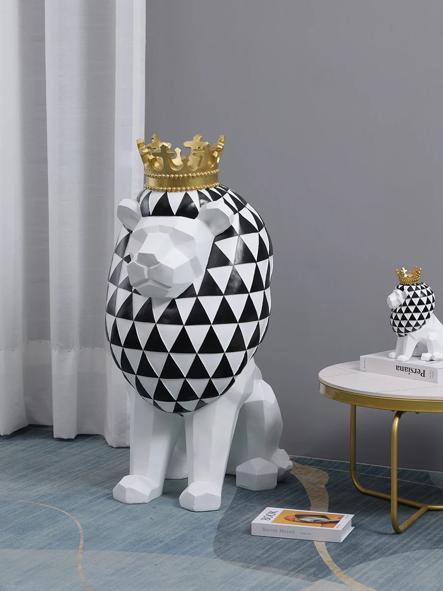 

Скандинавский домашний декор, статуя льва, украшение для гостиной, большая полимерная скульптура, декор для комнаты, украшение для дома, аксессуары, художественная Статуэтка