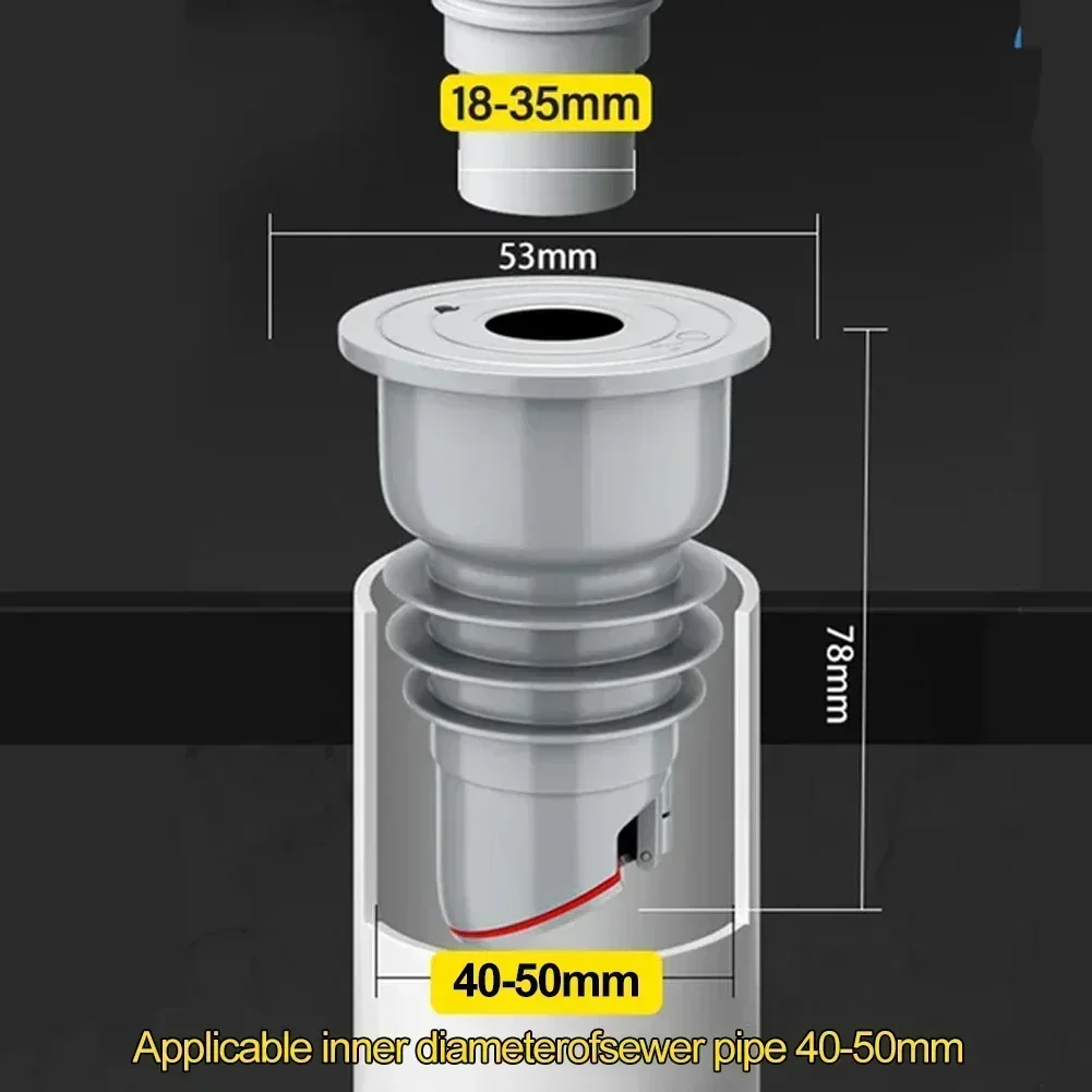 7-Layer Upgraded Silicone Drains Sewer Pipe Sealing Ring sewer seal ring bathroom sink plug washbasin leak plug basin drain cover bathroom water stopper drain seal plug Anti-Odor Waterproof Sealing Plug 53x78mm 64x73mm For Wash Basins