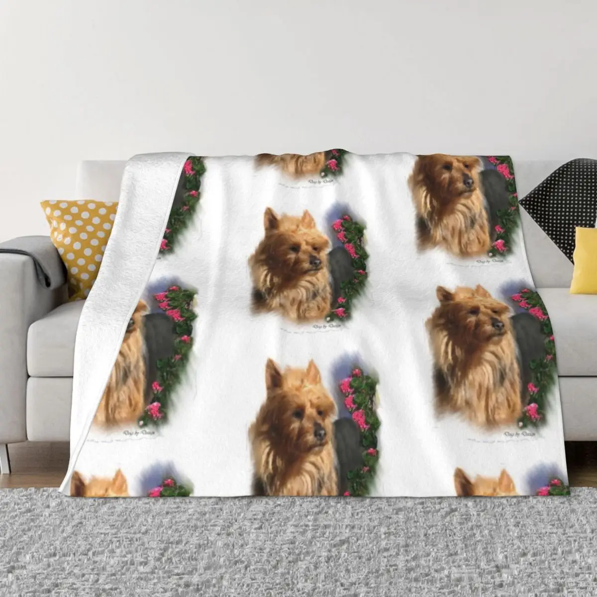 

Австралийская собака терьера, подарки для любителей искусства, одеяло, мягкие большие рождественские декоративные одеяла