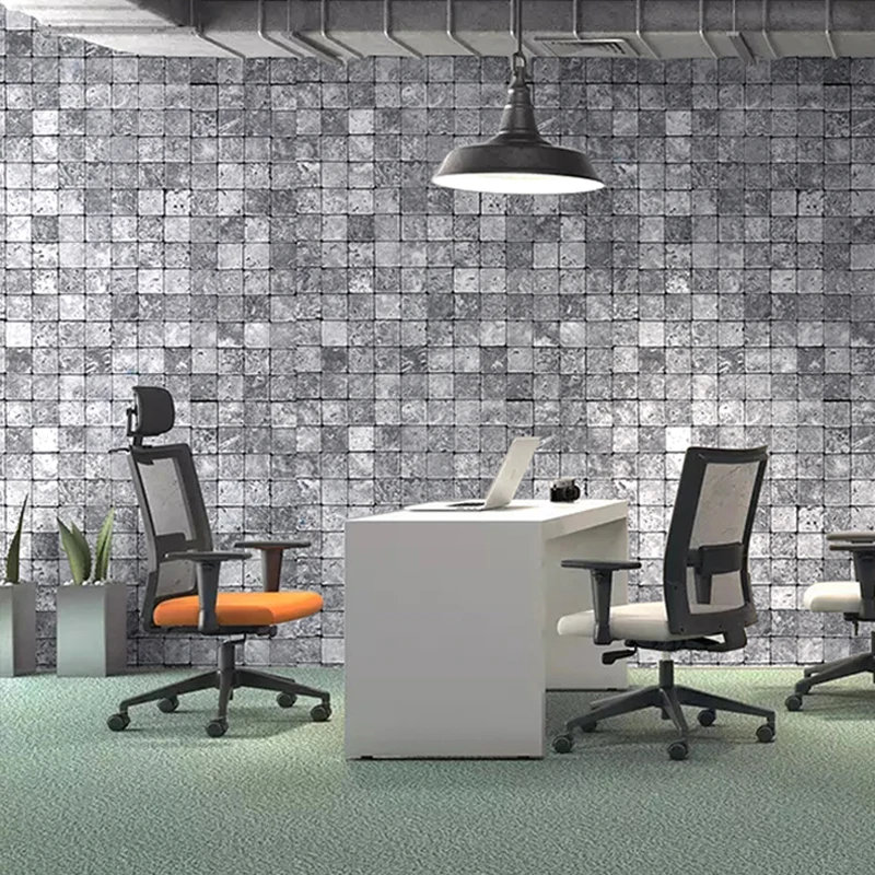 

American Retro Nostalgic Brick Wallpaper Grid 3D Stereo Bookshelf Restaurant Bar Office Porch Industrial Wind Lattice Wallpaper