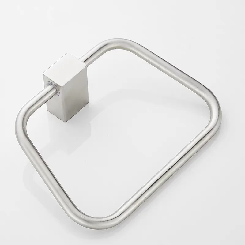 Brushed SUS 304 Stainless Steel Towel Ring Towel Bar Shelf Cloth Holder Bathroom Hardware Accessories Shelf