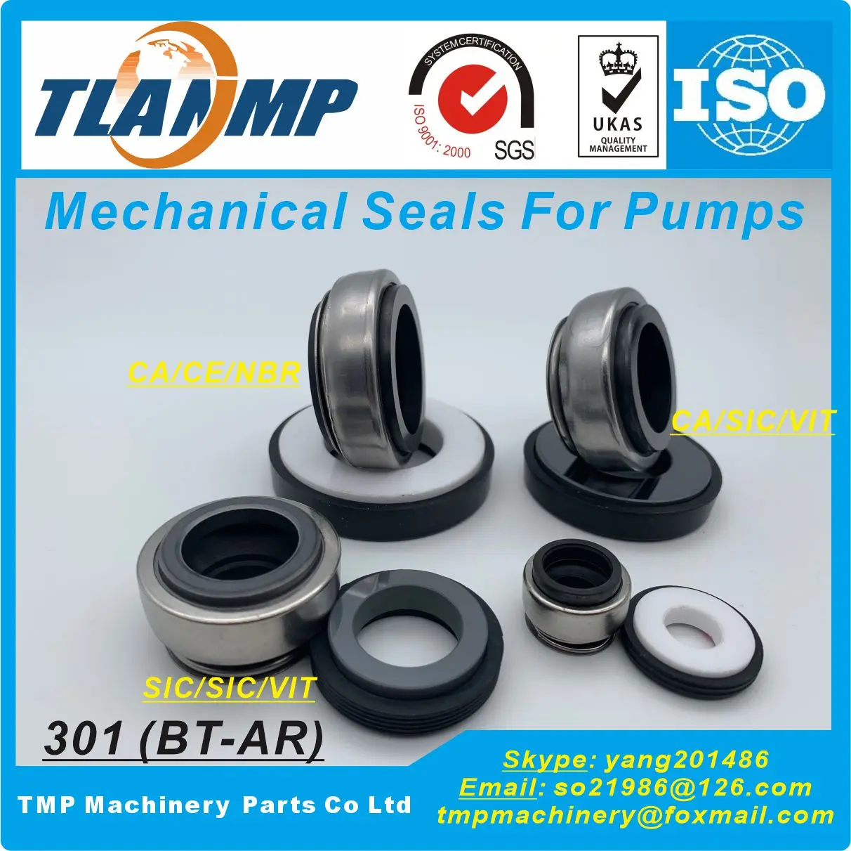 301 28 (BT AR 28) Rubber Bellow Mechanical Seals Equivalent to BT AR
