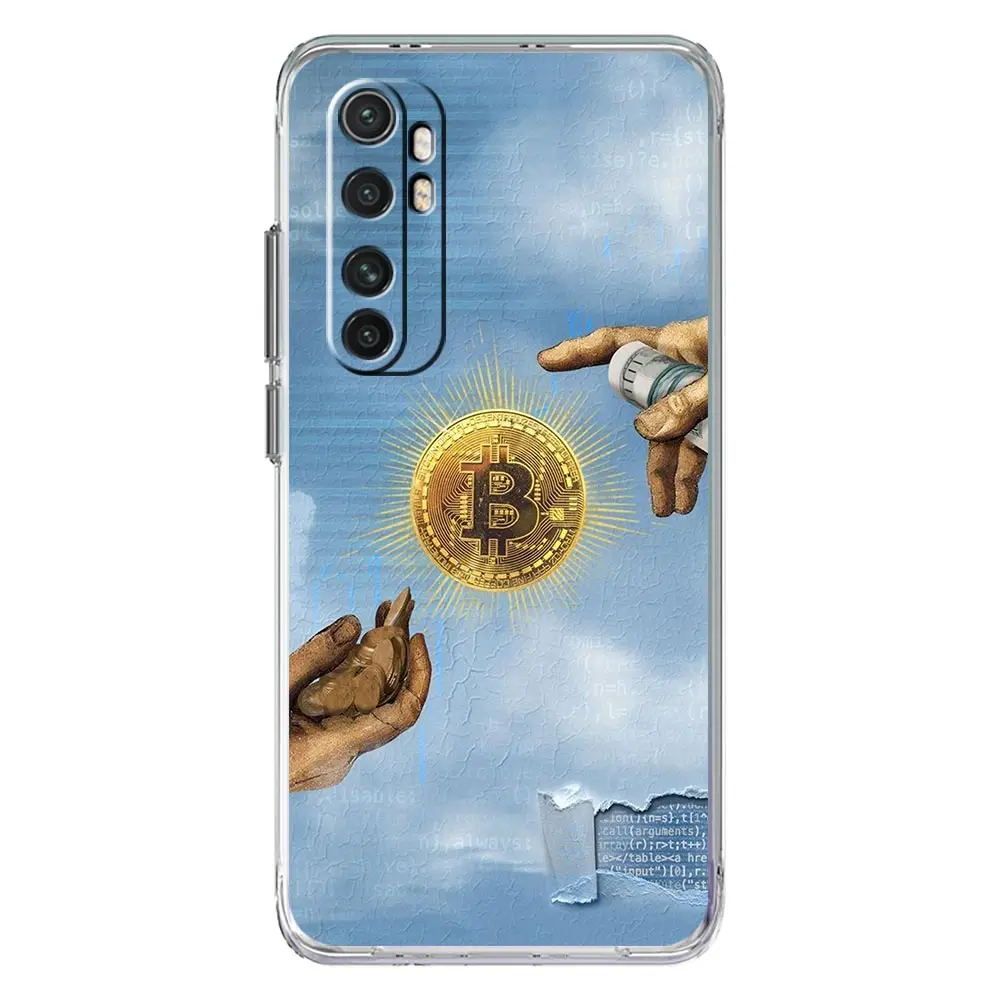 Luxury Bitcoin Design Soft Clear Phone Case Cover
