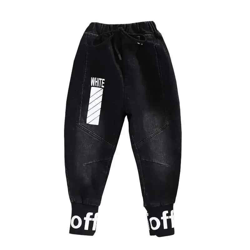 Winter Boys Jeans Thicken Warm Kids Trousers Demin Pants for Children Causal Boy Baby