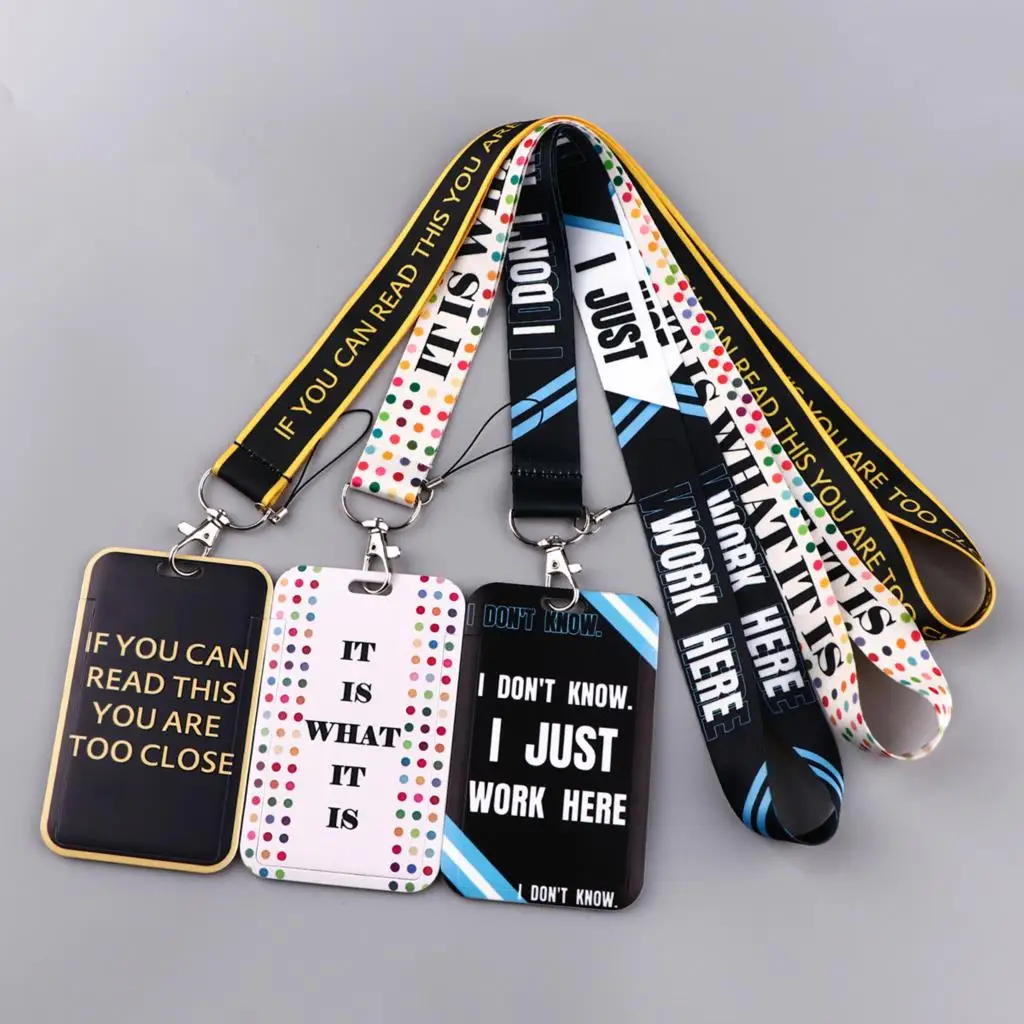 QuotationsSeriesLanyardForKeyschainIDCardCoverBadgeHolder