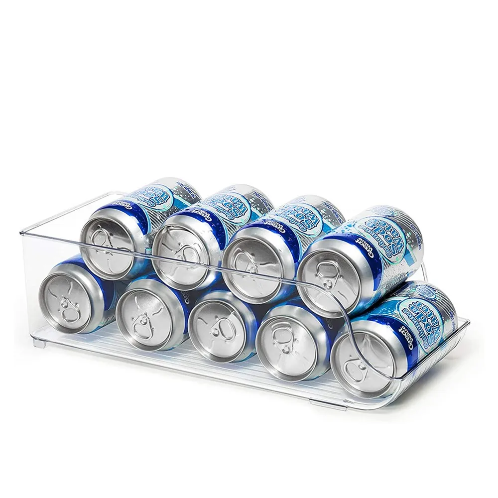 Fridge Organizer Bins Soda Can Dispenser Beverage Bottle Can Holder