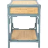 Safavieh Home Collection Roya Rattan 1-Drawer 1-Shelf Nightstand, Blue Grey/Natural 4