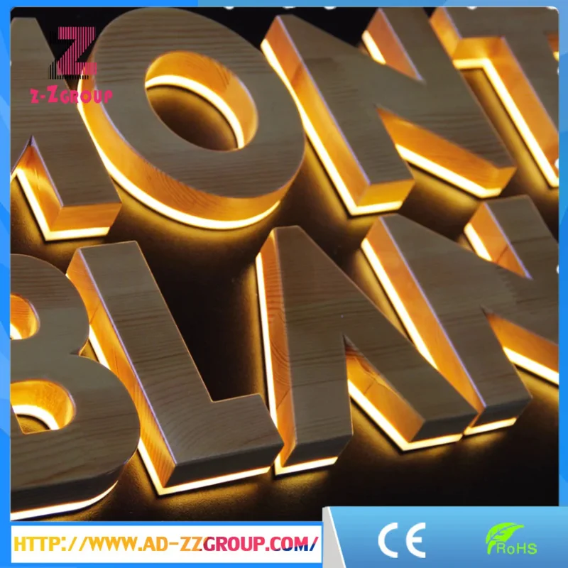 Custom  New Style LED Backlit Letters Bright Luminous Characters Face Lit Sign Channel Letter