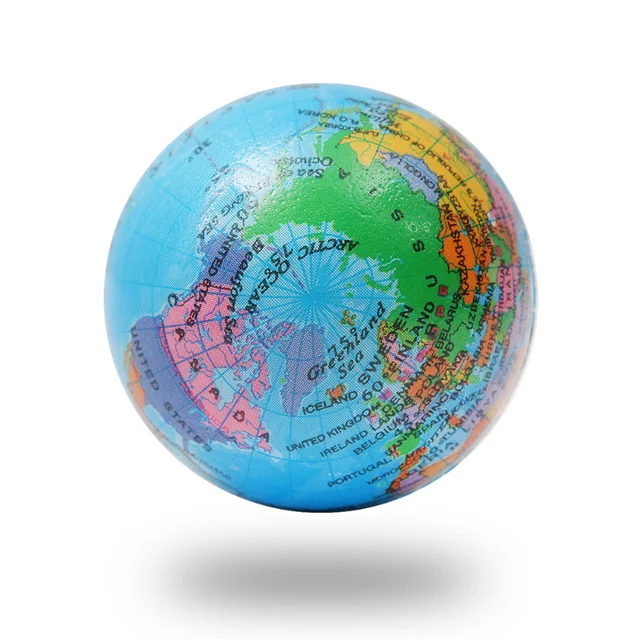 Mini Globe à presser, boule rebondissante, boule de terre Squishy