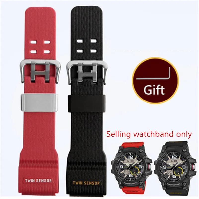 

Resin Silicone Watch Band For Casio G-SHOCK Little/Small Mud King GG-1000 GWG-100 GSG-100 Rubber Waterproof Sport Strap Bracelet