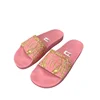 High-quality Pink Letter Print Vietnamese Cambodian Nigerian 2023 Summer Flat Heel Sandals Rubber Outsole Women's Slippers 5