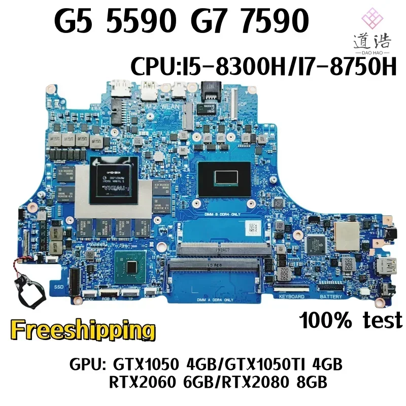 VULCAN15_N18E For Dell G5 5590 G7 7590 Laptop Motherboard CPU:I5-8300H/I7-8750H GPU:GTX1050 4GB/GTX1050TI 4GB 100% Work 4 VULCAN15_N18E For Dell G5 5590 G7 7590 Laptop Motherboard CPU:I5-8300H/I7-8750H GPU:GTX1050 4GB/GTX1050TI 4GB 100% Work - Image 2