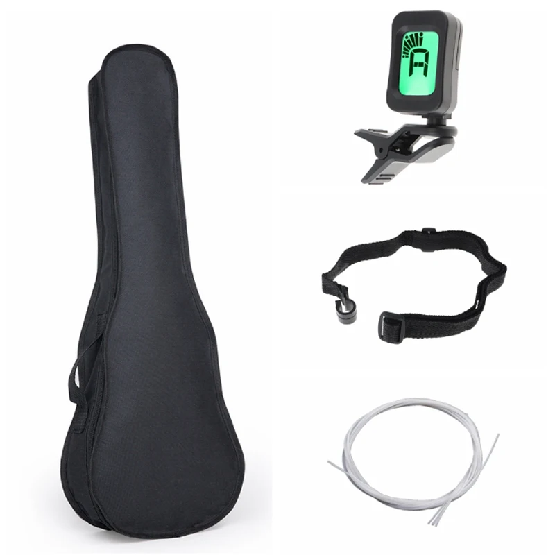 Ukulele set 21 inch Soprano Ukulele with Gig bag+Tuner+Strap+Strings Kit 15 Frets Hawaiian ukulele guitar musical Instruments for Beginner