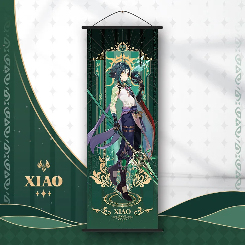 Genshin Impact Scroll Canvas Painting - Anime Wall Art Home Decor