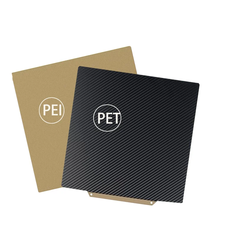 Energetic-pei Placa de Construção Magnética Double Sided Textured Pei Mais Smooth Peo Pet Spring Steel Print Bed para Tronxy X5s400 400×400 mm