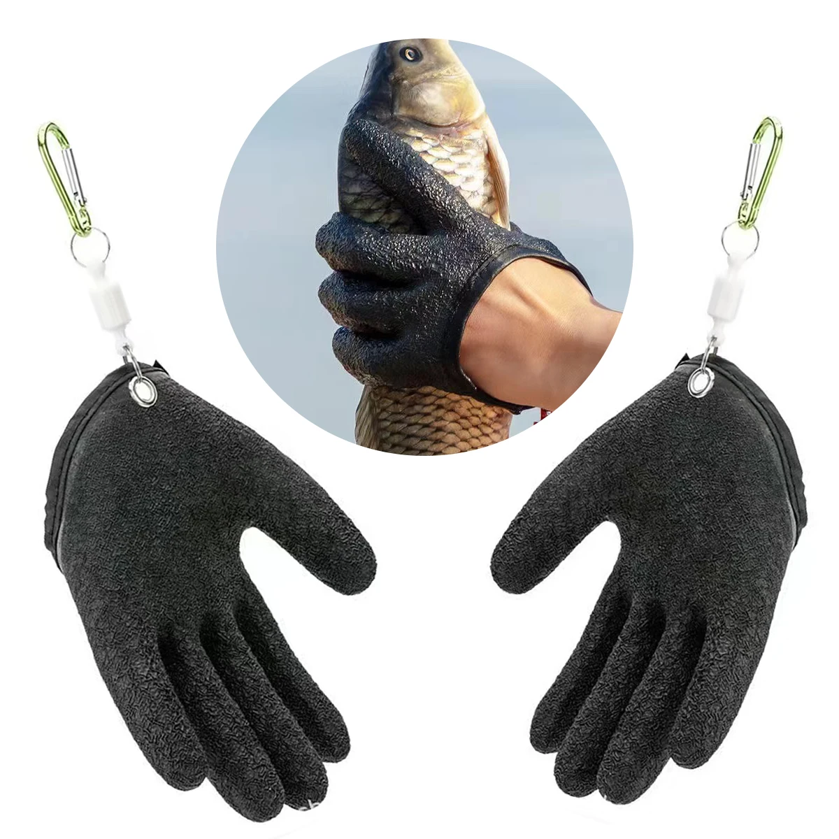 Fishing Full Finger Glove with Magnet Release Protect Hand Anti-slip Anti-Cut Waterproof Catching Fish Gloves Fishing Tools - AliExpress