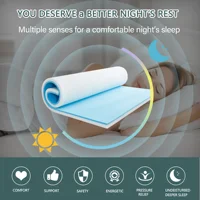 Matelas rempli d'éponge en mousse à mémoire de forme, drap de couvre-lit de matelas tatami pliant, matelas doux en coton à mémoire de forme éponge 1