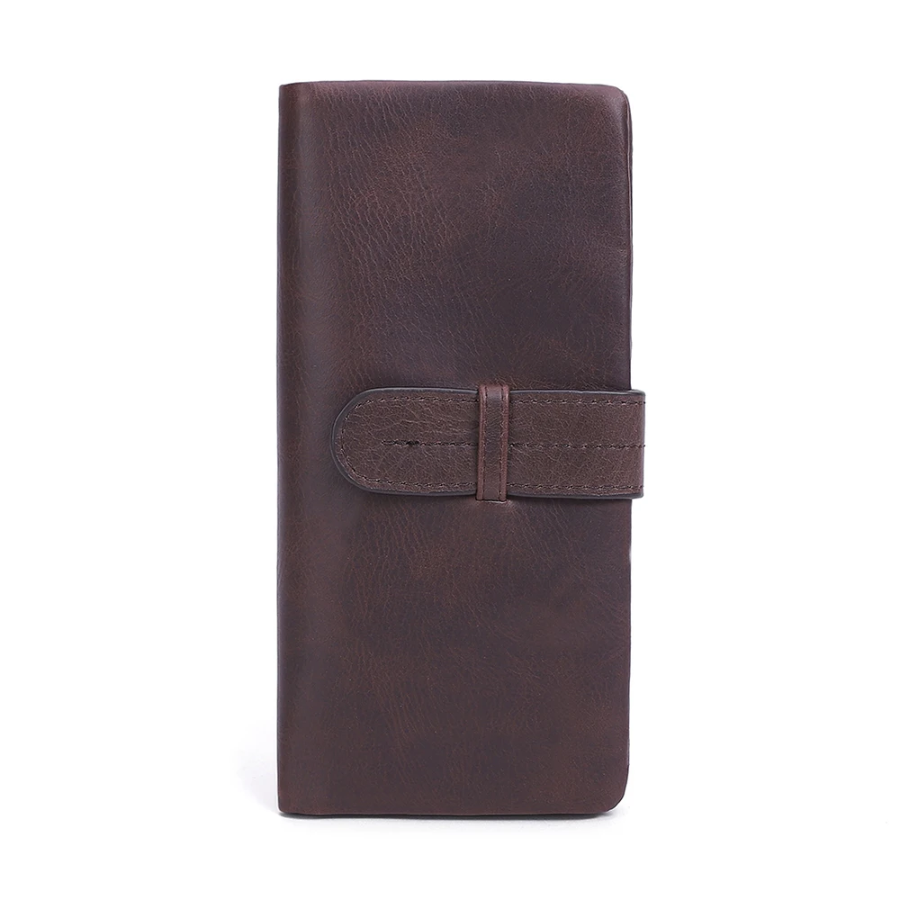 Men Cowhide Wallet Casual Retro Long Wallet Multi Card Leather Handheld Bag Long Wallet for men