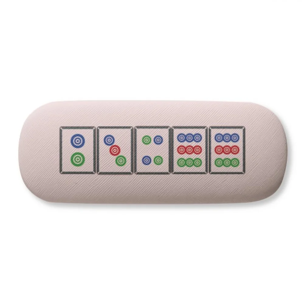 

Dots Suit Mahjong Tiles Glasses Case Eyeglasses Hard Shell Storage Spectacle Box