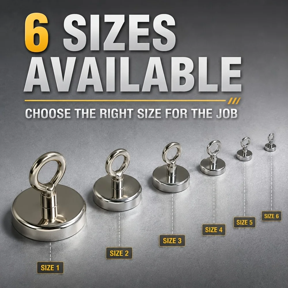 Heavy-Duty Magnetic Retrieval Hook for Water Recovery Operations