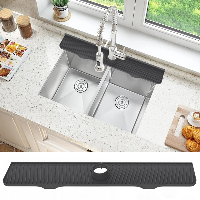 Silicone Drain Pad, Faucet Drain Pad, Kitchen Countertop, Silicone Sink Pad,  Drain Splash Protector, Essential for Kitchen Sinks - AliExpress