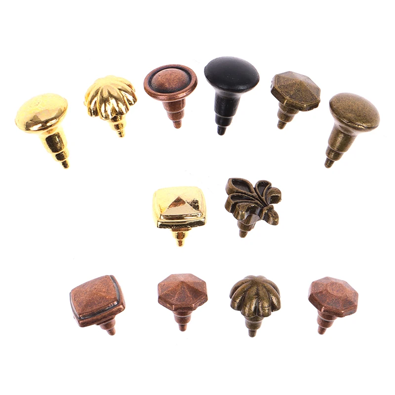 1pc 1/12 Dollhouse Miniature Drawer Handles Door Handles Flower Round Shape Diy