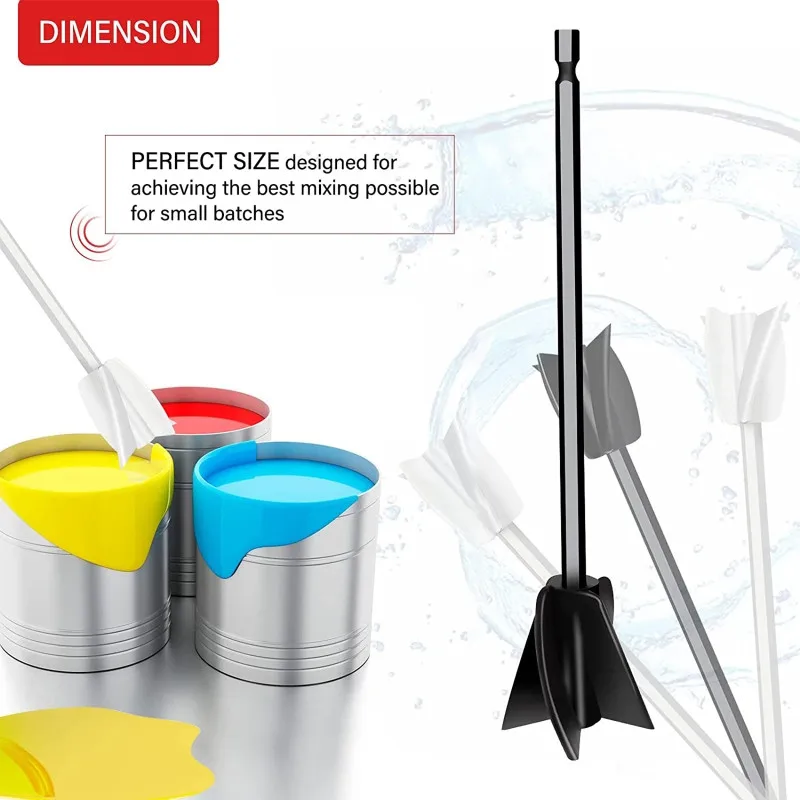

4pcs Paint Epoxy Mixer Resin 1.4" Plastic Paddle Replace Resin Mixer Mud Power Mixer Blade Drill Tool for Mixing Drill Attachmen