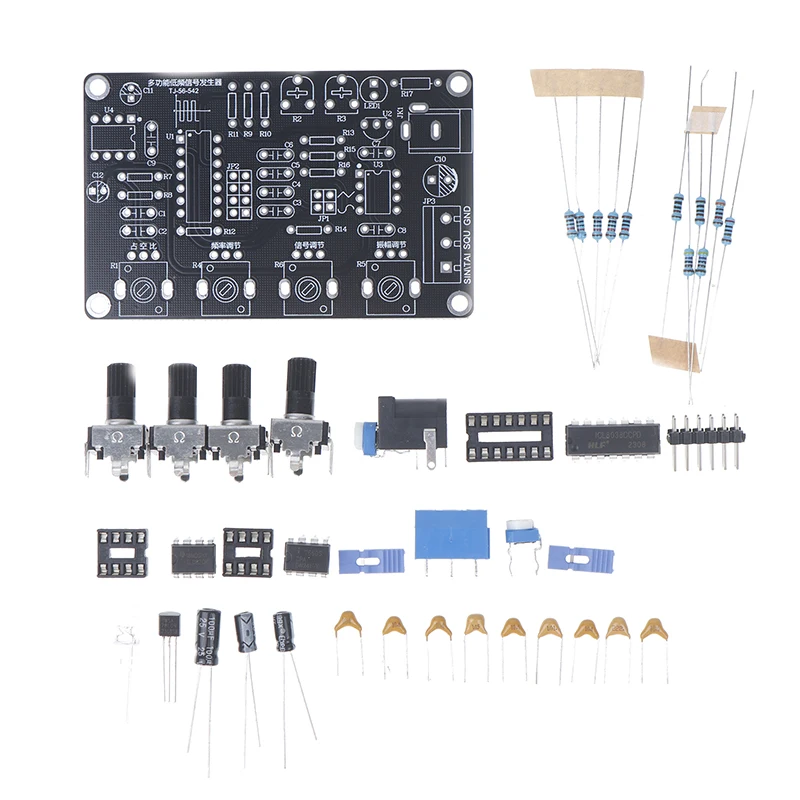 ICL8038 Signal Generator DIY Kit Sine/ Triangle/ Square Sawtooth 5Hz-400kHz Adjustable Frequency Amplitude Experiment Kit signal generator kit