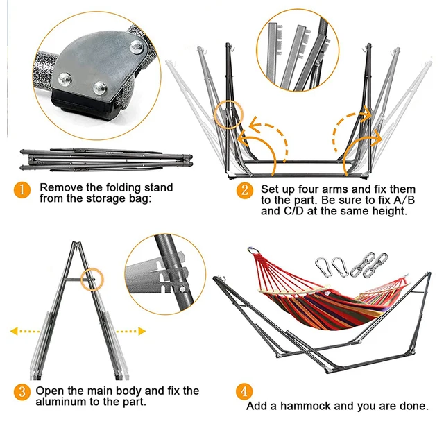 Adjustable Portable Cotton Camping Hammock 6