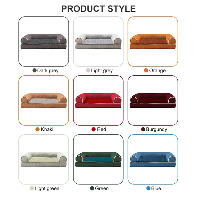 Winter Pet Dog Bed Sofa Deep Sleep Memory Foam Dog Bed Small Medium Large Square Thickened Warm Mat Kennel Dog Products 4