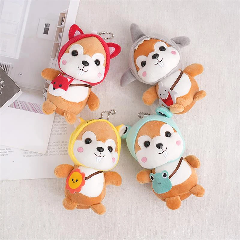 

12 см кулон в виде милой белки брелок плюшевая игрушка кукла кулон сумка украшение игрушка подвесное украшение подарок для детей