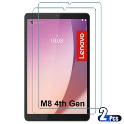 Premium Tempered Glass Screen Protector for 8.0 Inch Tablets - 2 Pack, Bubble - Free & Scratch - Resistant (2PCS - M8 4th Gen 8.0)