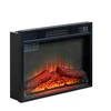 23" Electric Fireplace, 3DInfrared Black Fireplace Electric Insert Heater, with IR Remote Control, Glass View, Adjustable 5