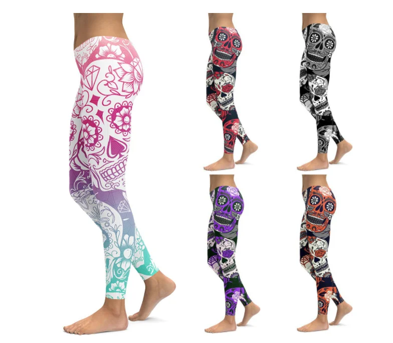 

New Sport Leggings Women 3D Skull Printing Tights Yoga Pants Gym Leggin Ladies Seamless Leggins for Female Leginsy Sexy Legins