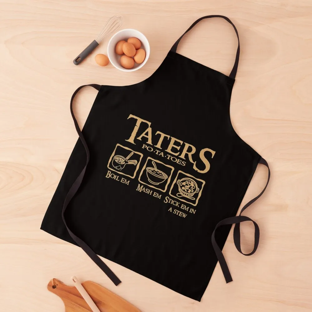 Em Taters Potatoes Recipe Boil Mash Stick Stew Apron For Home Accessories Home And Kitchen Kitchen Utensils Apron