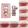 Gege Bear Pink Rabbit Velvet Lip Cream — Adorable Bunny Keychain, Soft Matte Velvet Finish Lip Tint 2
