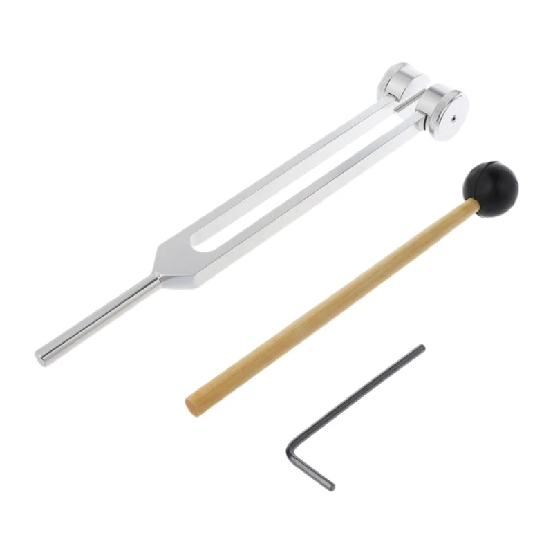 Tuning Fork 174 Hz Weight Aluminum Nerve/Sensory with Silicone Hammer Musical Instrument Non-Magnetic For DNA Repair