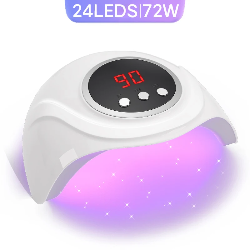 72 ワット UV LED ネイルランププロフェッショナル 24LED ジェル