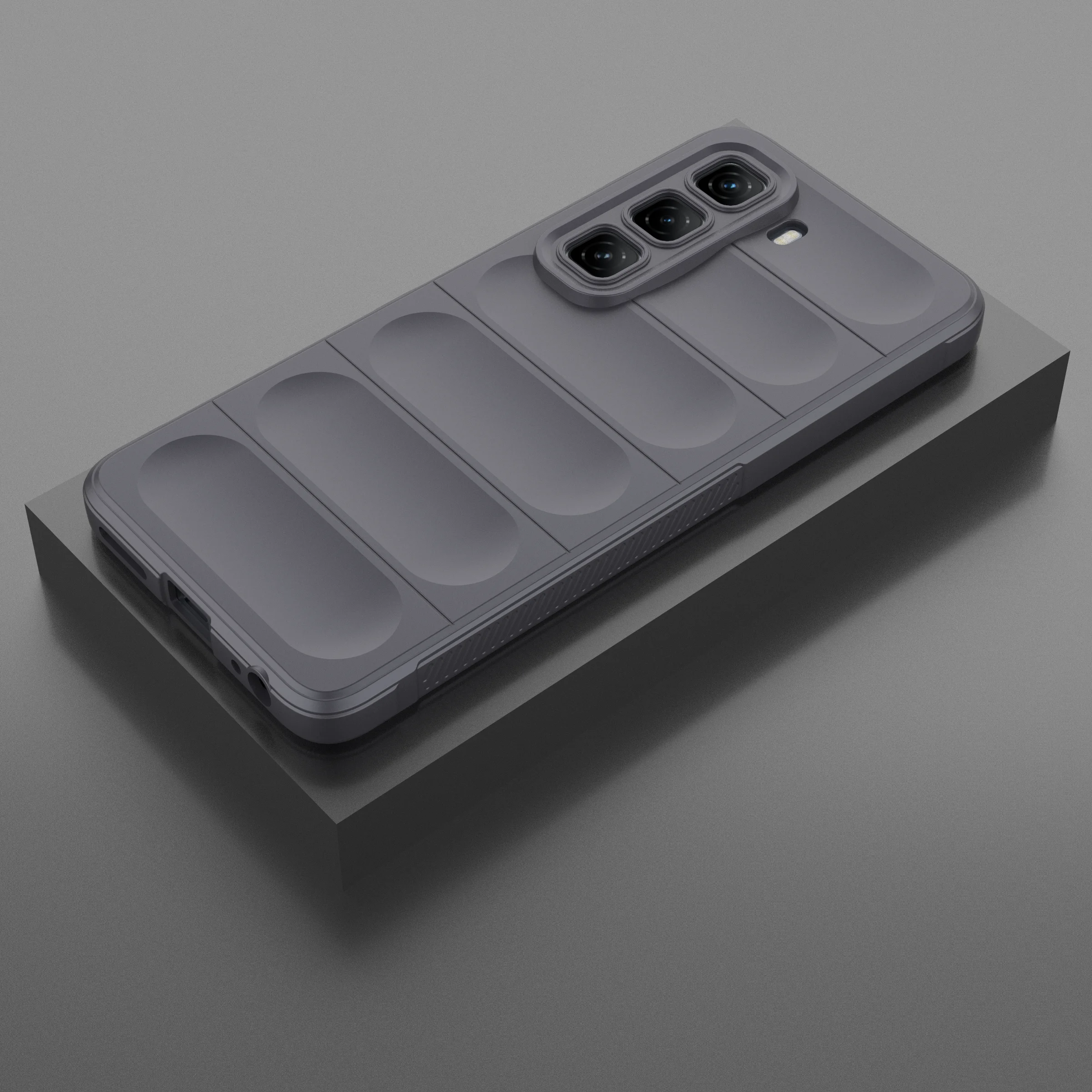 Luxury Soft Silicone Shockproof Bumper Phone Case with Lens Protection Back Cover