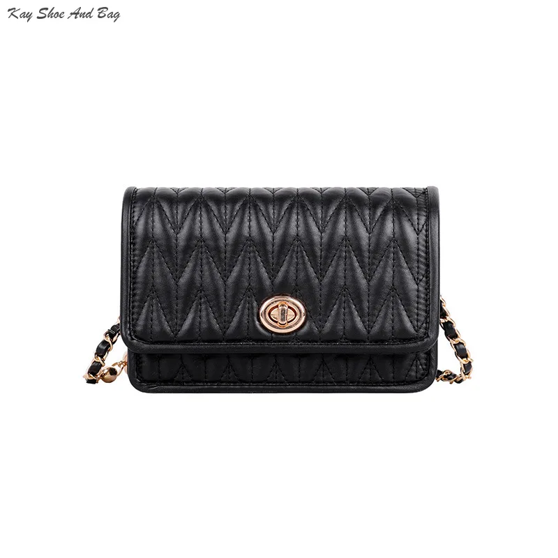 

Single shoulder crossbody bag chain casual fashionable women's simple autumn and winter texture solid color small square bag