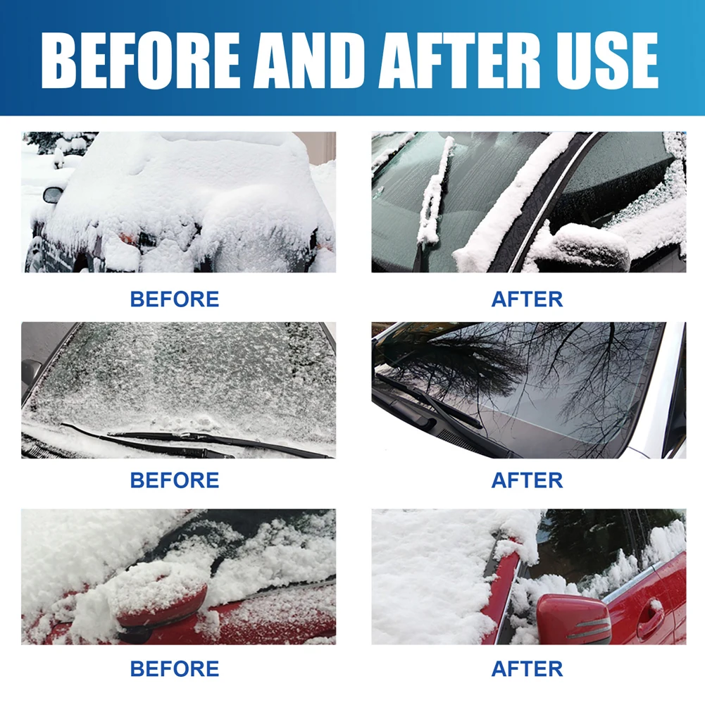 Snow Melting Defrost Liquid 60ML Snow Melting Spray Instantly Melts Ice Windshield Spray Deicer for Car Windshield Window Mirror