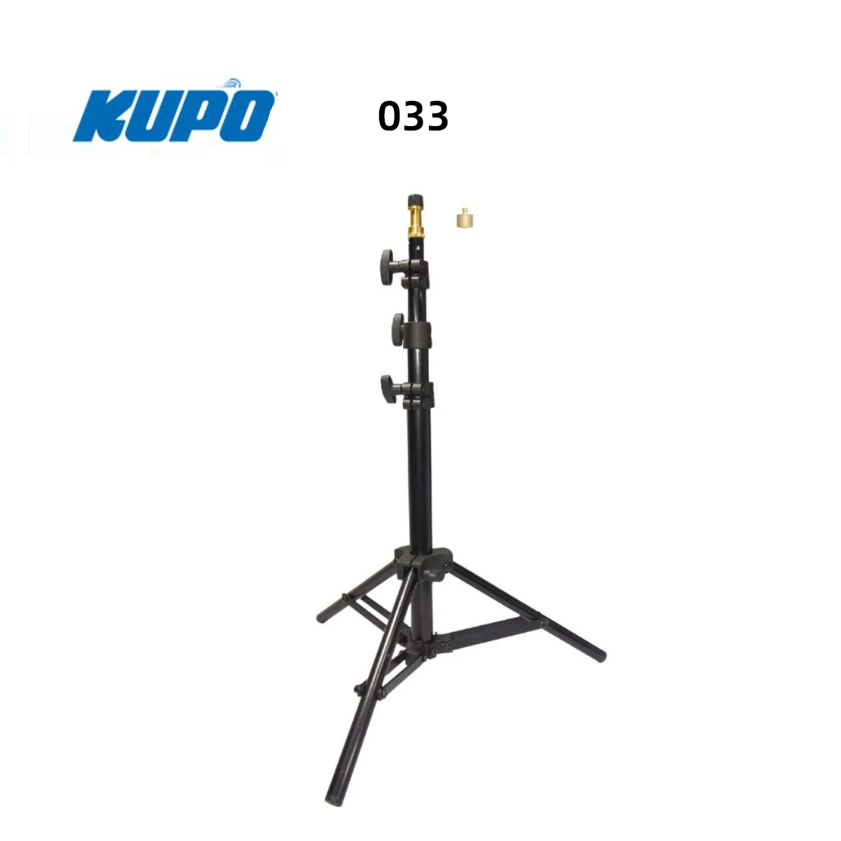 KUPO 033 Low Mini Kit Stand, Max Height 129cm (50.8"), Brass 5/8&rdquo; (16mm) Baby Stud