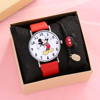 Mickey Mouse Watch Red strap with bracelet