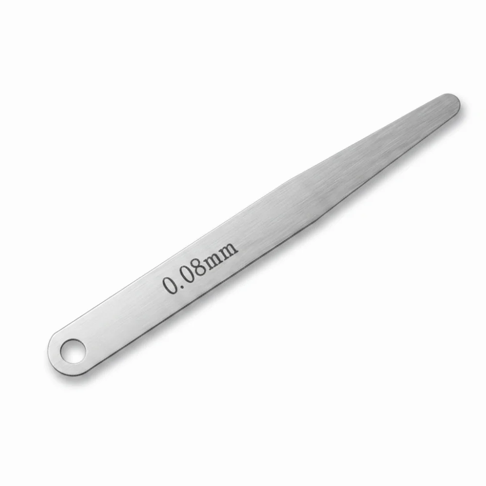 5pcs 스테인레스 스틸 필러 게이지 실버 두께 측정기 100mm 필러 게이지 측정 도구 간격 측정