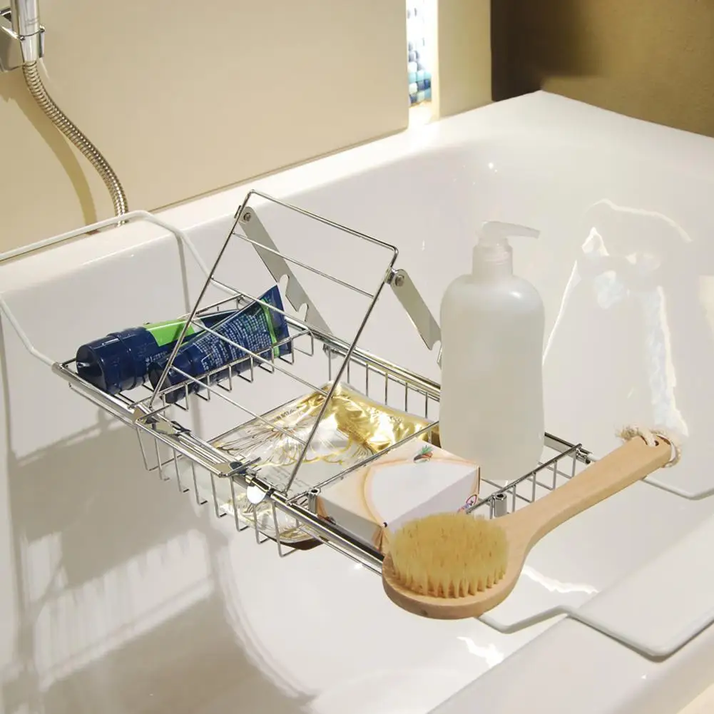 Bath Basin Rack Simplicity Easy Clean Bathtub Caddy Impact-resistant Bathtub Tray Bathroom Accessories Tray bathtub storage rack silicone bathroom tray
